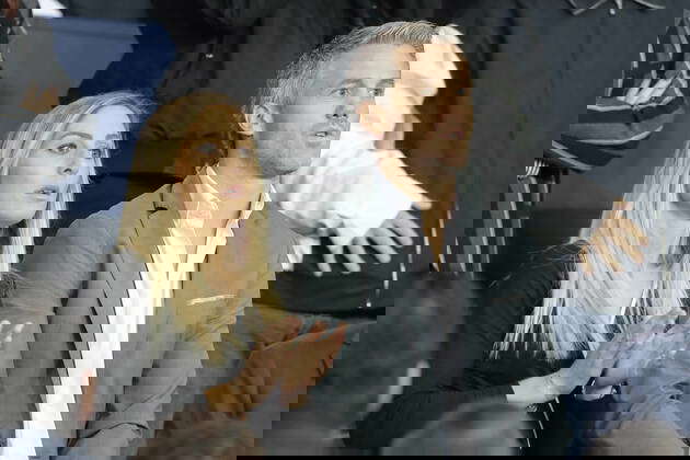 Mickael Landreau and Lennie Marshall CELEBRITES : PARIS SG v REAL MADRID - UEFA CHAMPIONS LEAGUE