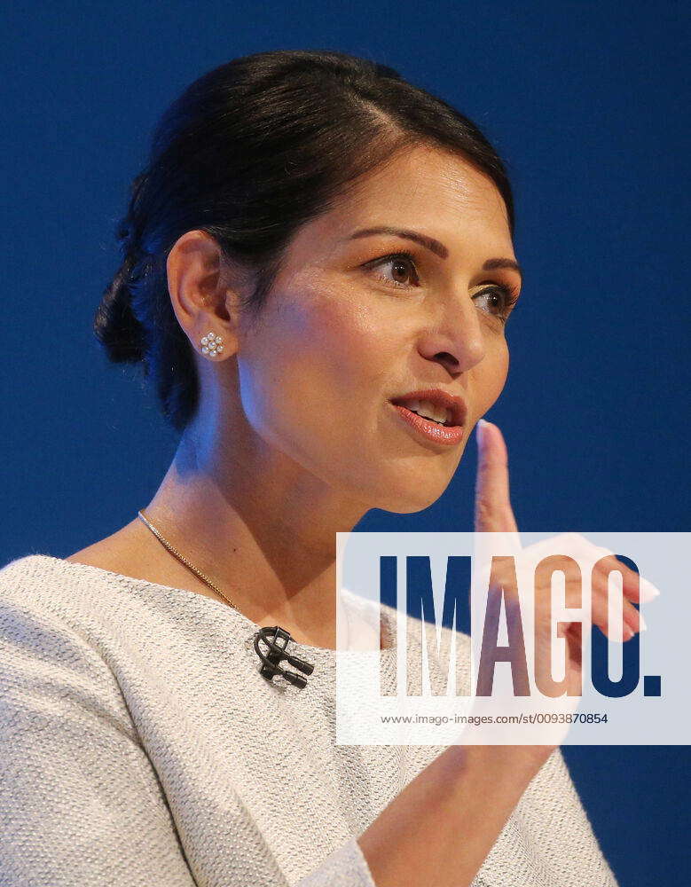 Conservative Party Conference Home Secretary Priti Patel delivers her ...