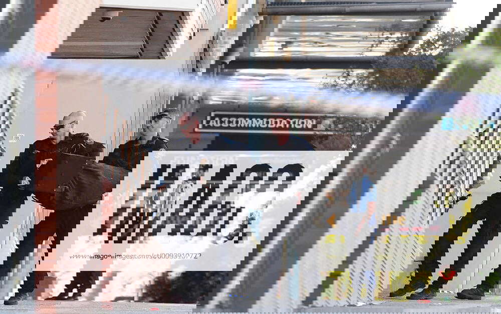 PENRITH POLICE SHOOTING, Police examine a crime scene outside Penrith