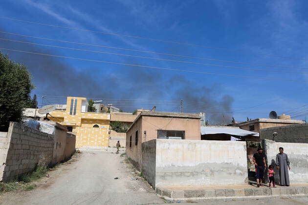 October 15, 2019: Tel Abyad, Syria. 15 October 2019. Tel Abyad ...