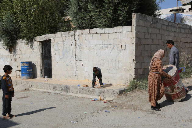 October 15, 2019: Tel Abyad, Syria. 15 October 2019. Tel Abyad ...