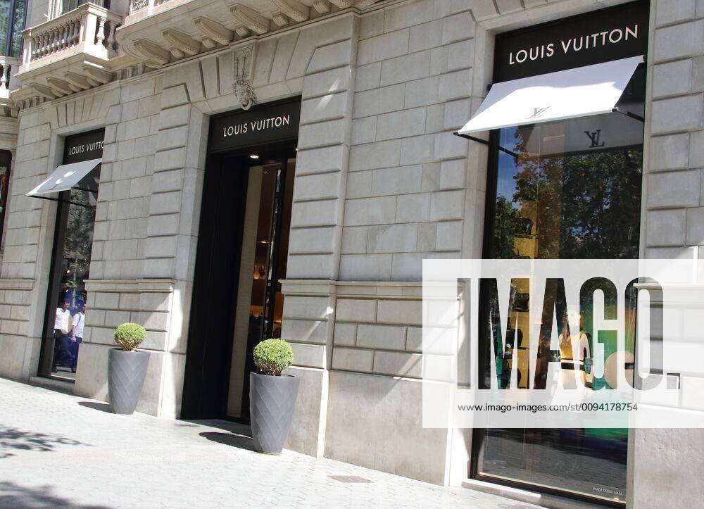October 3, 2019, Barcelona, Spain: Louis Vuitton store seen in Paseo de  Gracia, Barcelona. Barcelona