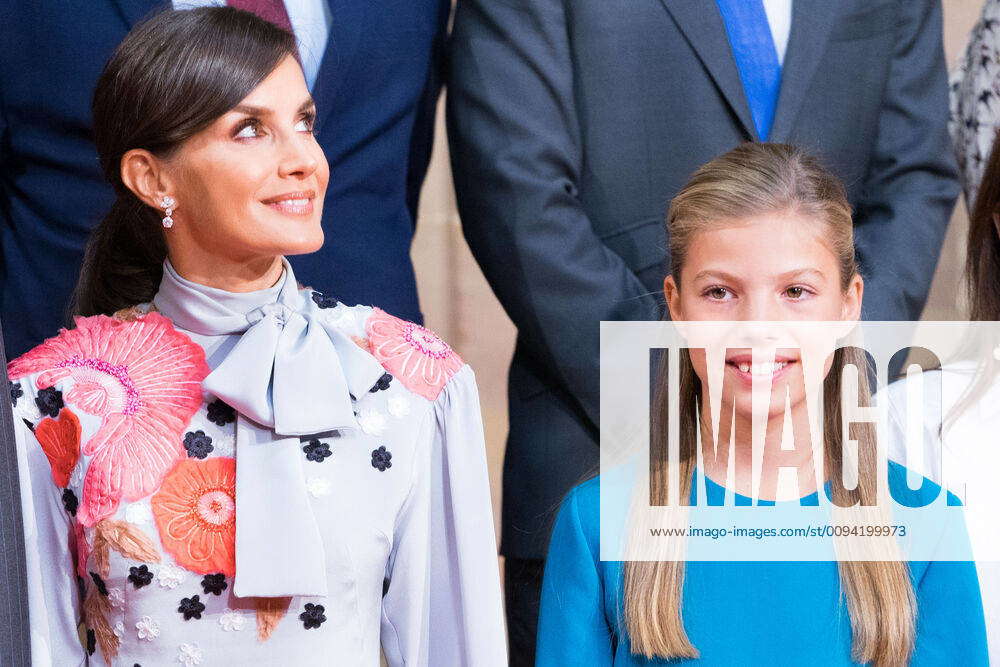 Queen Letizia And Infant Sofia Attend Auddience In Oviedo Because Of 