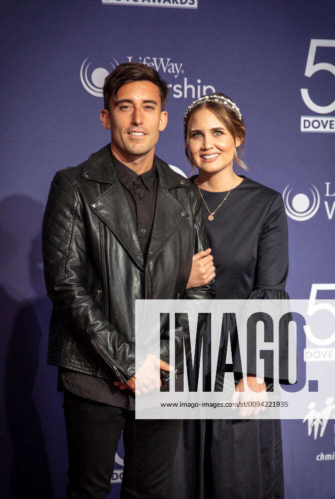 October 15, 2019, Nashville, Tennessee, USA: Phil Wickham and his wife ...