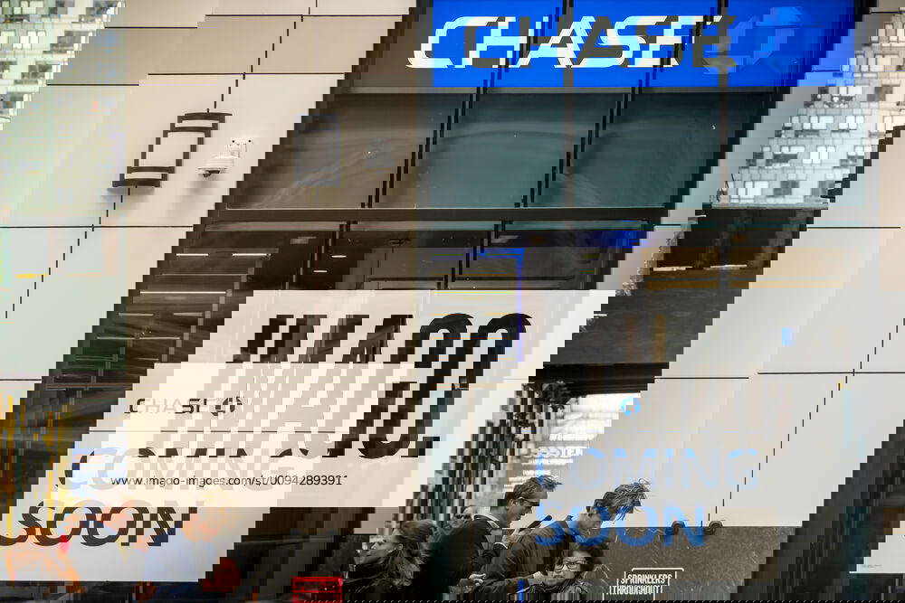 Chase bank in New York A soon to be opened branch of