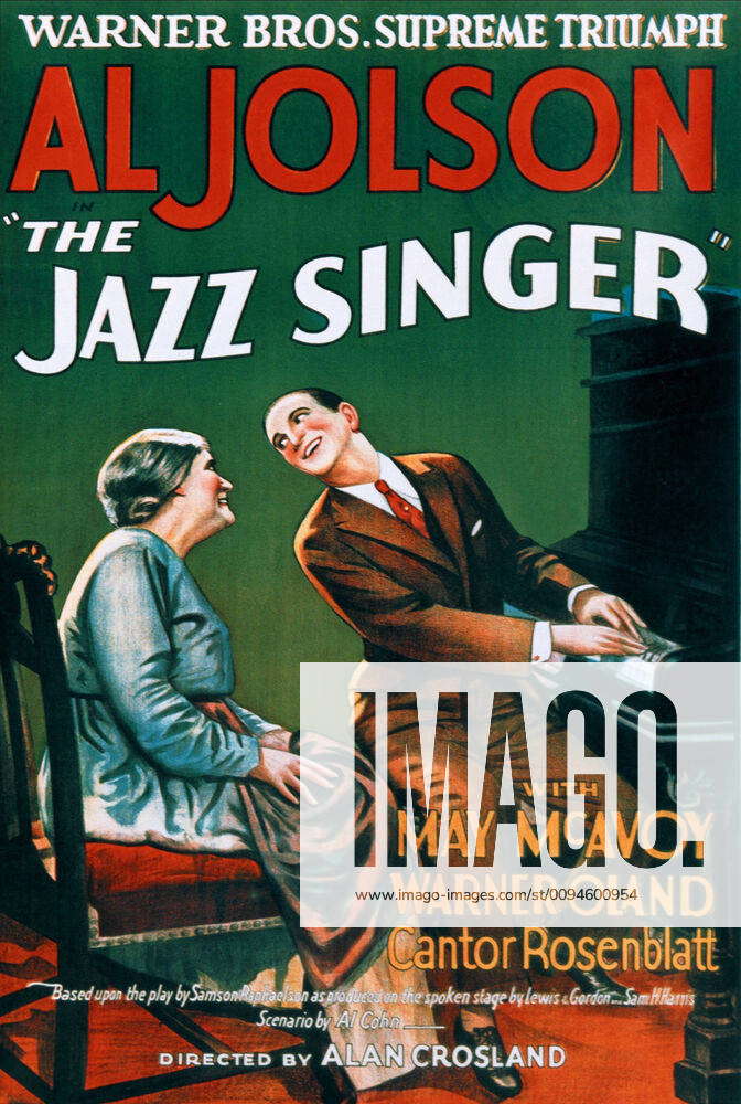 Al Jolson Film Poster Film: The Jazz Singer (USA 1927) Director: Alan ...