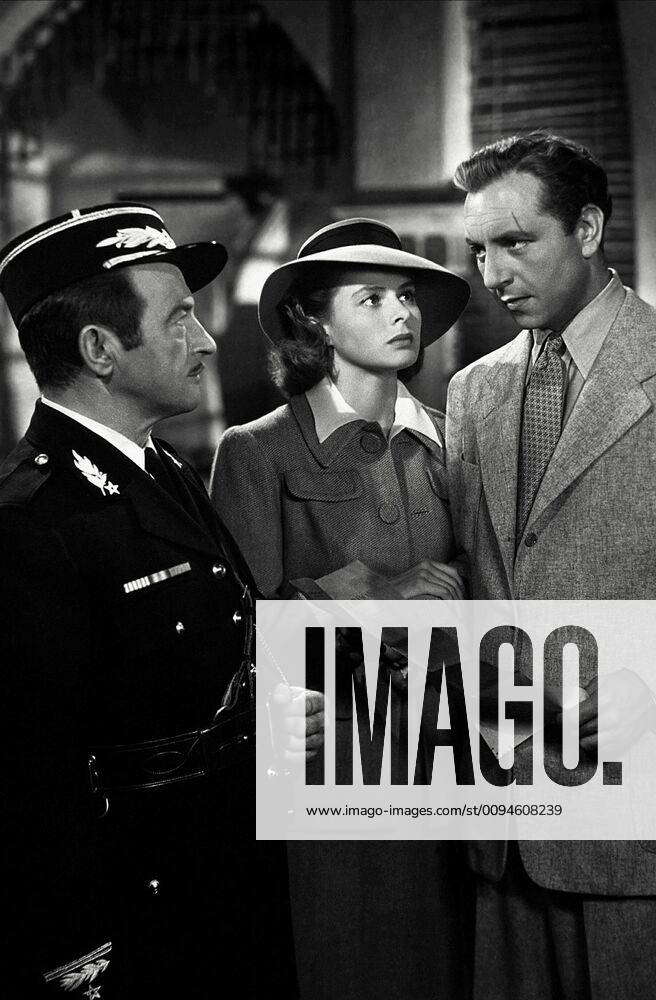 Claude Rains Ingrid Bergman And Paul Henreid Characters Victor Laszloilsa Lundcaptain Renault Film 8515