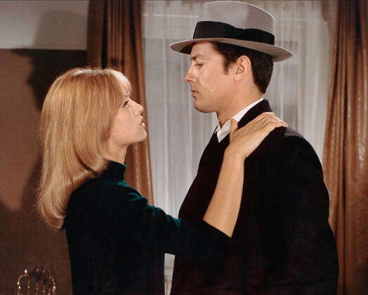 Nathalie Delon & Alain Delon Characters: Jane Lagrange, Jef Costello Film: Le  Samourai; Le Samurai