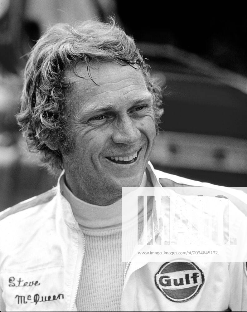 McQueen in Le Mans Steve McQueen smiles while on the set of the film Le ...