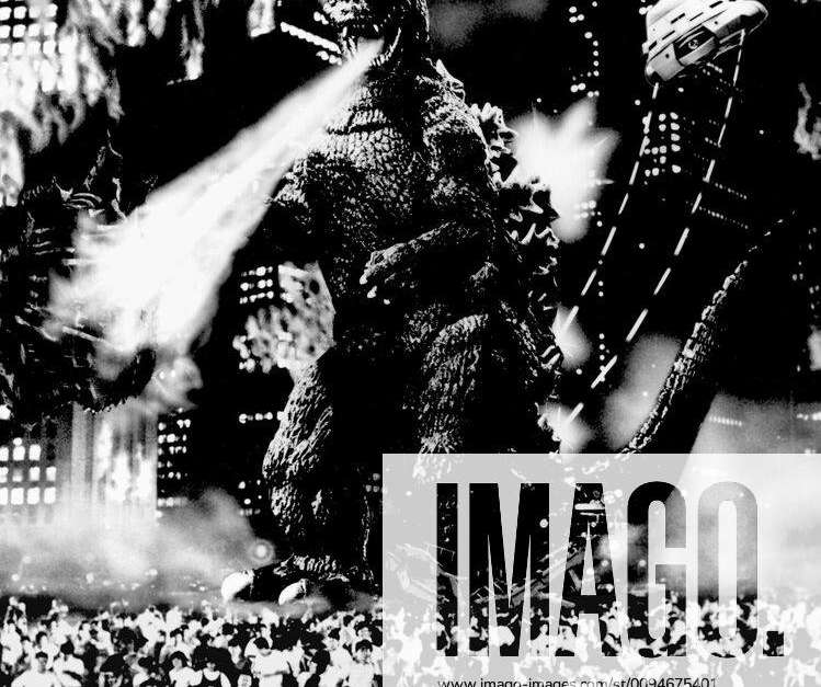 Crowd Flees While Godzilla Attacks Film: Godzilla 1985; The Return Of ...