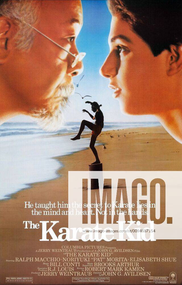Pat Morita & Ralph Macchio Poster Characters Mr. Kesuke Miyagi, Daniel Larusso Film The Karate Kid