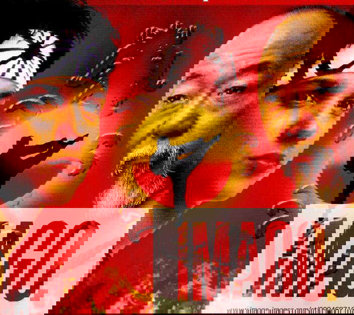 Ralph Macchio & Pat Morita Poster Characters Daniel LaRusso, Mr. Kesuke Miyagi Film The Karate