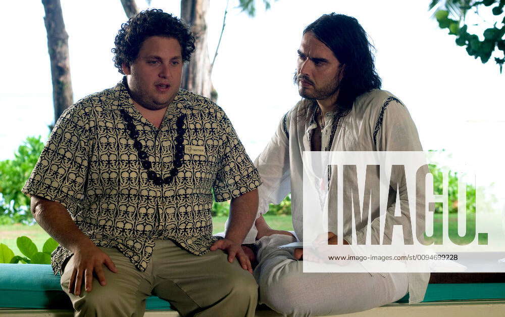 Jonah Hill & Russell Brand Characters: Matthew the Waiter & Aldous Snow ...