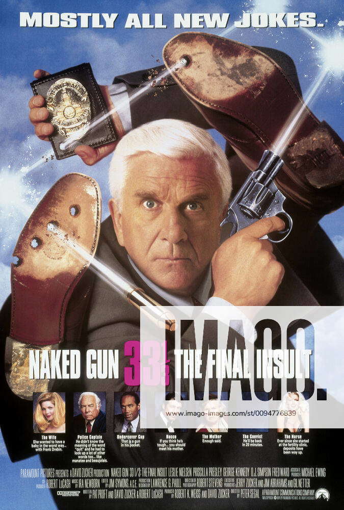 Leslie Nielsen Poster Characters Lt Frank Drebin Film Naked Gun