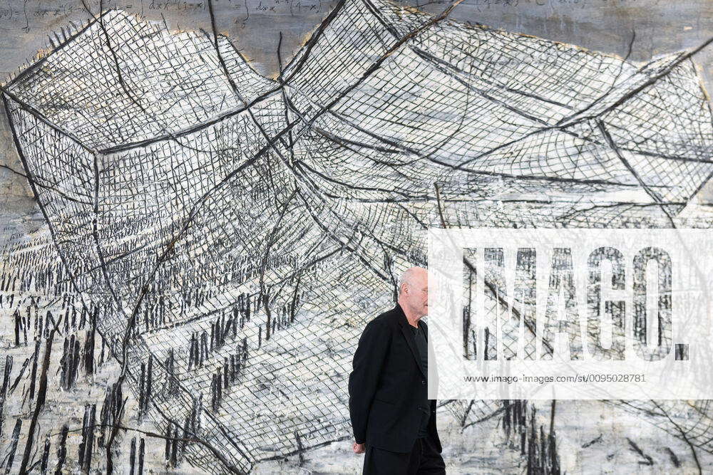 Anselm Kiefer exhibition London Anselm Kiefer pictured in front of