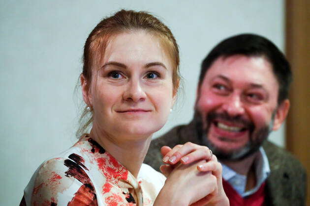 MOSCOW, RUSSIA – : Maria Butina and RIA Novosti Ukraine news agency ...