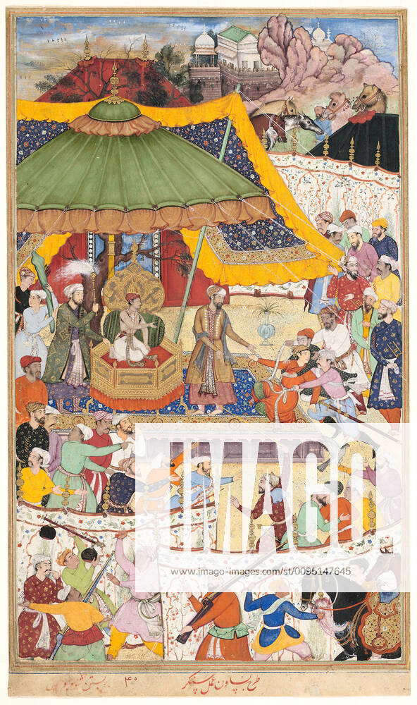 The Young Emperor Akbar Arrests The Insolent Shah Abul-Maali, Page From ...