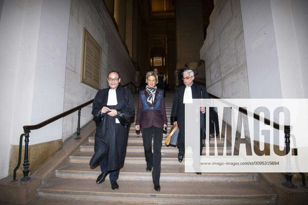 Lawyer Marc Uyttendaele, Belgian artist Delphine Boel and Lawyer Alain ...