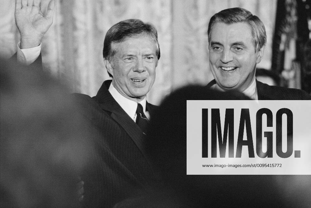 U.S. President Jimmy Carter and U.S. Vice President Walter Mondale ...