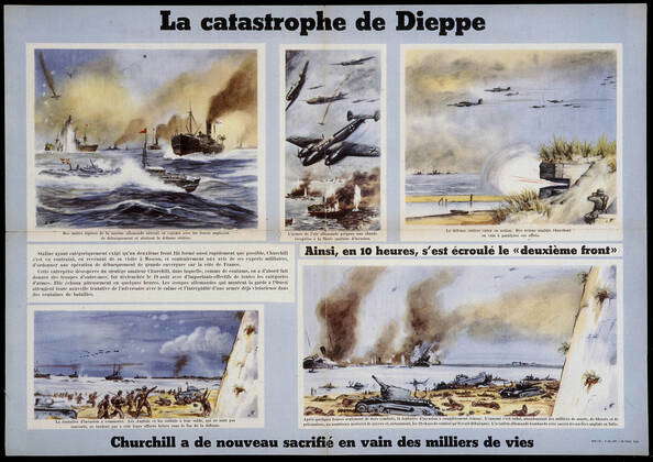 Dieppe landing Dieppe landing in 1942 by the Canadians Wall diary ...