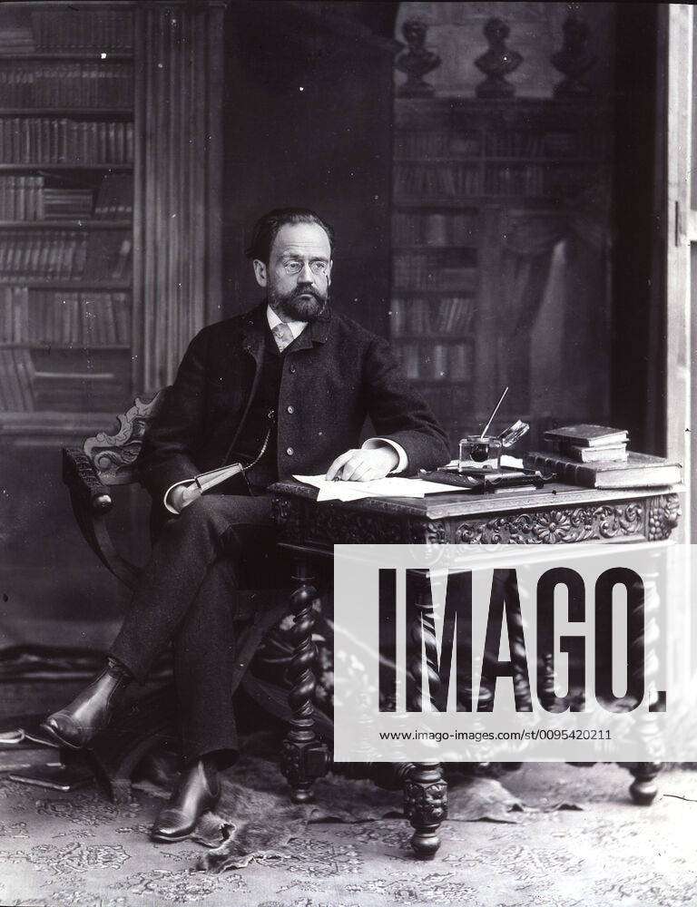 ZOLA E Biography Emile Zola at his office by NADAR 1820 1910, undated  Credit Collection NB