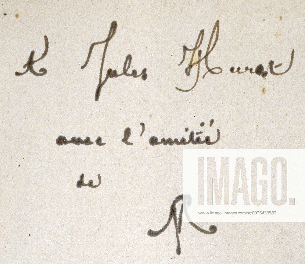 Stephane MALLARME To Jules Huret, with the friendship of, autograph of ...