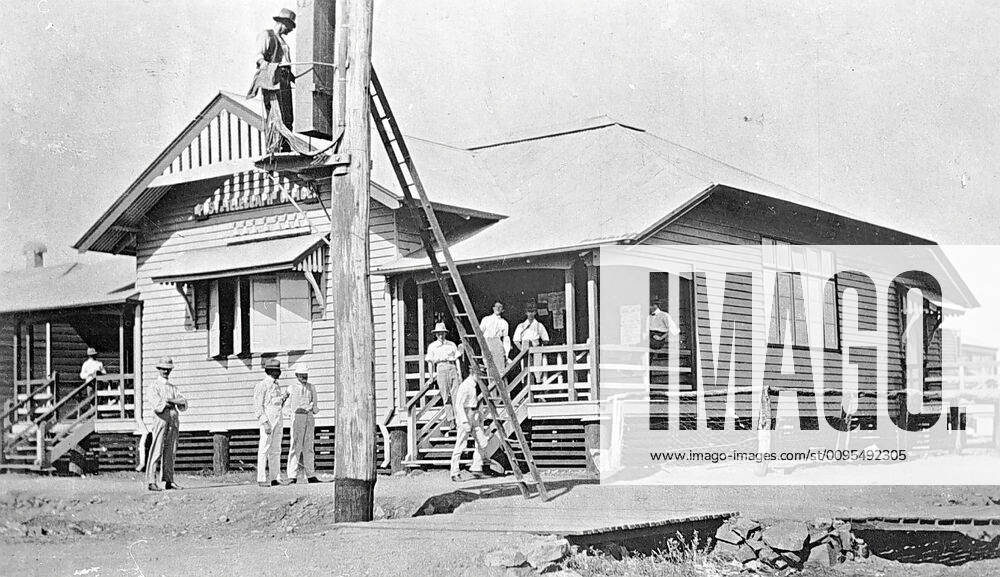 Negative - Cloncurry, Queensland, circa 1912, The post telegraph office ...