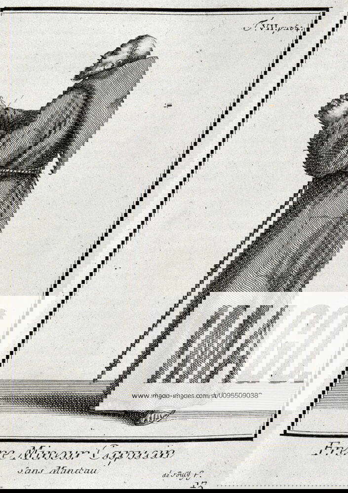 RELIGION XVIIIeme s. Frere mineur Capucin (franciscain). Illustration tiree de l ouvrage de P. HELYO