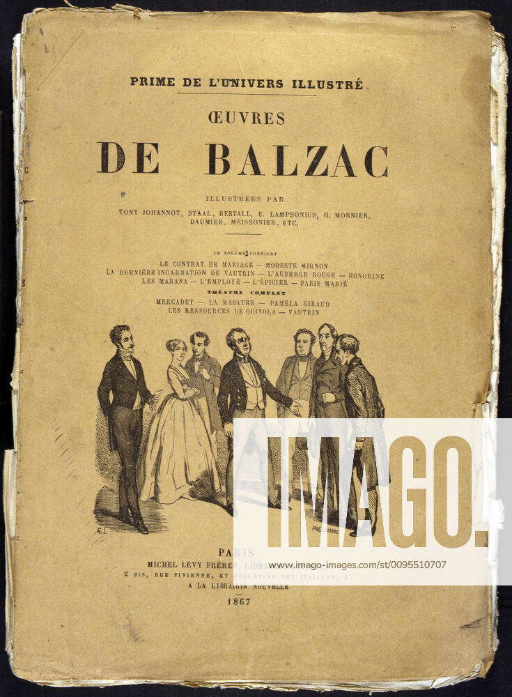 BALZAC Work Cover of an 1867 edition of BALZACs works 1799 1850, with ...