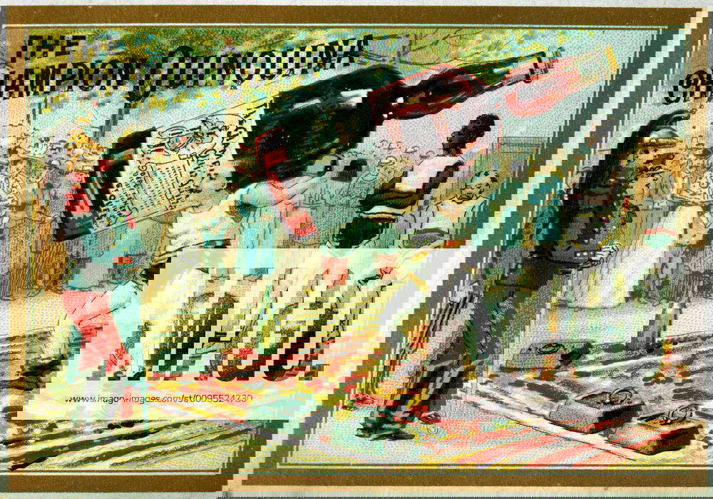 Drink ad A strong man lifts a huge bottle in a fair Chromo advertising The Champion Quinquina made