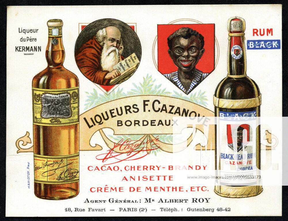 ALCOHOL Liqueurs F Cazanove, Bordeaux Borchure advertising for liqueur ...