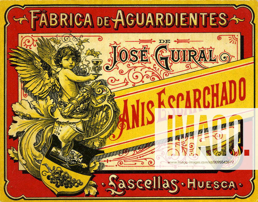 ANISETTE Spanish anisette label Anonymous illustration Anonymous ...