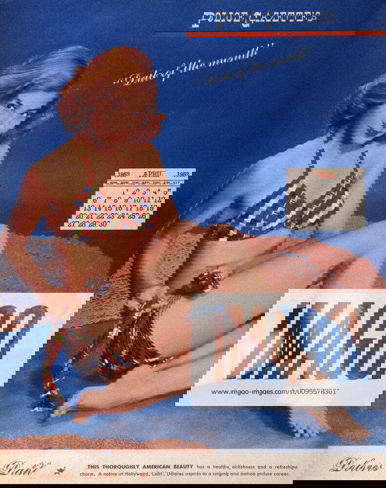 PIN UP Pin up in a bikini National Police Gazette Calendar 1952 Years 50,  United States