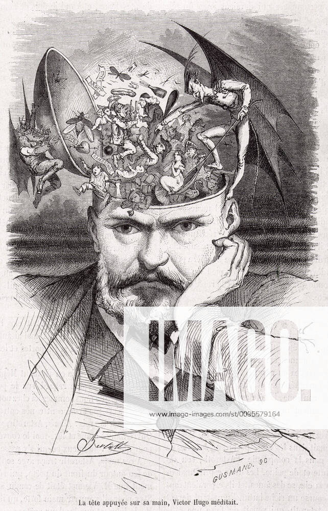 Victor HUGO With his head resting on his hand, Victor HUGO 1802 1885 ...