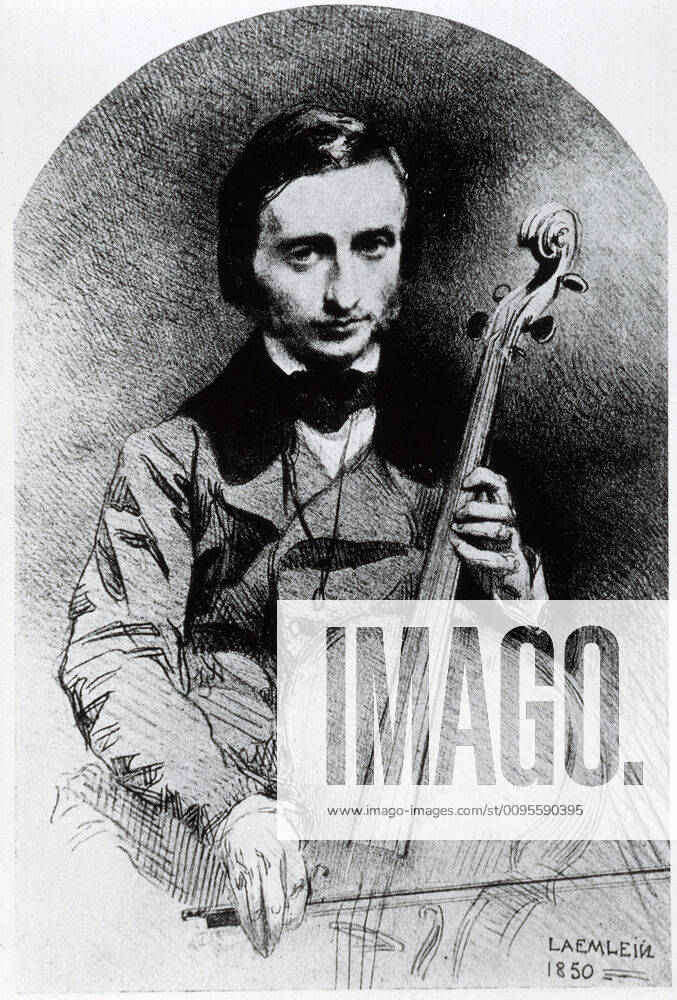 OFFENBACH Jacques Portrait d OFFENBACH (1819-1880) avec violoncelle ...