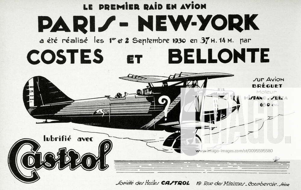 AVIATION 1930s The first air raid Paris New York was carried out