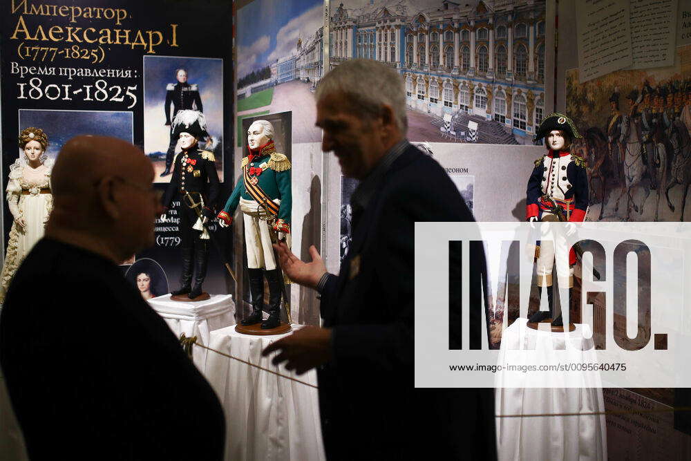 MOSCOW, RUSSIA - : People attend an exhibition titled Russian Monarchs ...