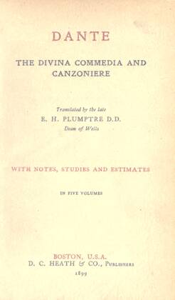 The Divina commedia and Canzoniere : Dante Alighieri, 1265-1321 ...