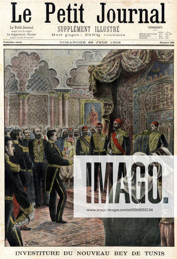 TUNISIA years 1900 Investiture of the new Bey of Tunis, Hedi Bey 1855 ...