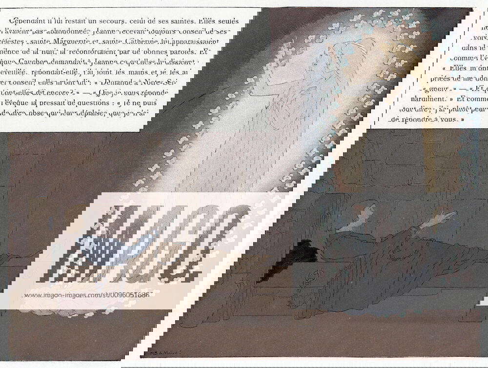 JEANNE D ARC JEANNE D ARC 1412 1431 , emprisonnee receives the help of