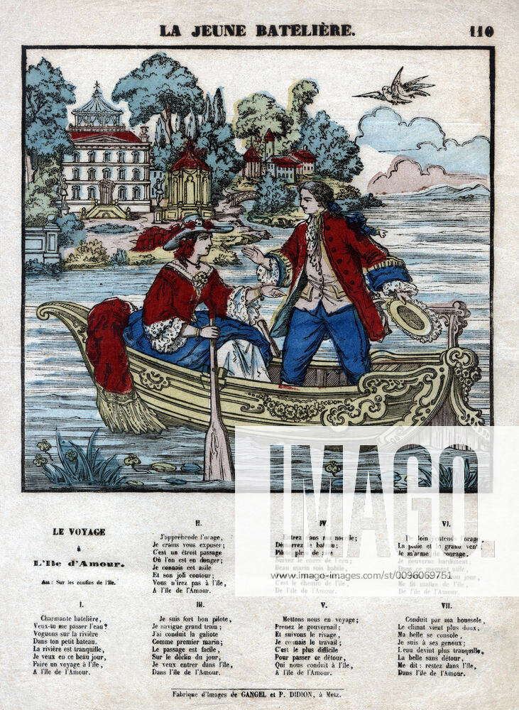 CANOTAGE La jeune bateliere Le voyage a l Ile d Amour song lyrics