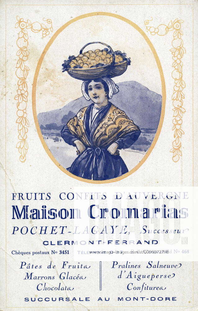 FRUITS CONFITS Candied fruits from Auvergne, maison Cromarias, Clermont