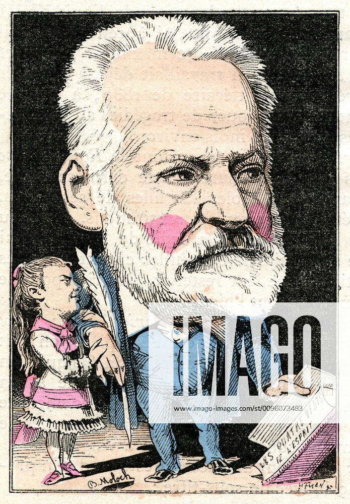 Victor HUGO Victor HUGO 1802 1885 in front of his collection of poems ...