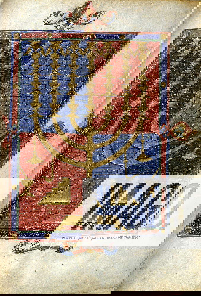 MENORAH Menorah, Jewish sevenbranch candlestick Miniature from the