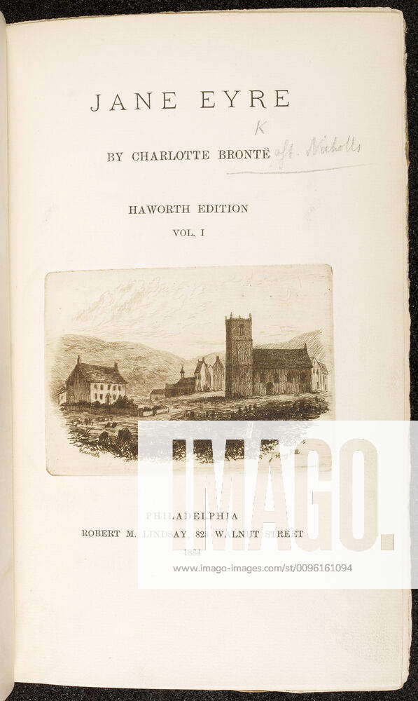 BRONTE Work Title page of Charlotte BRONTE 1816 1855 Jane Eyre vol 1 ...