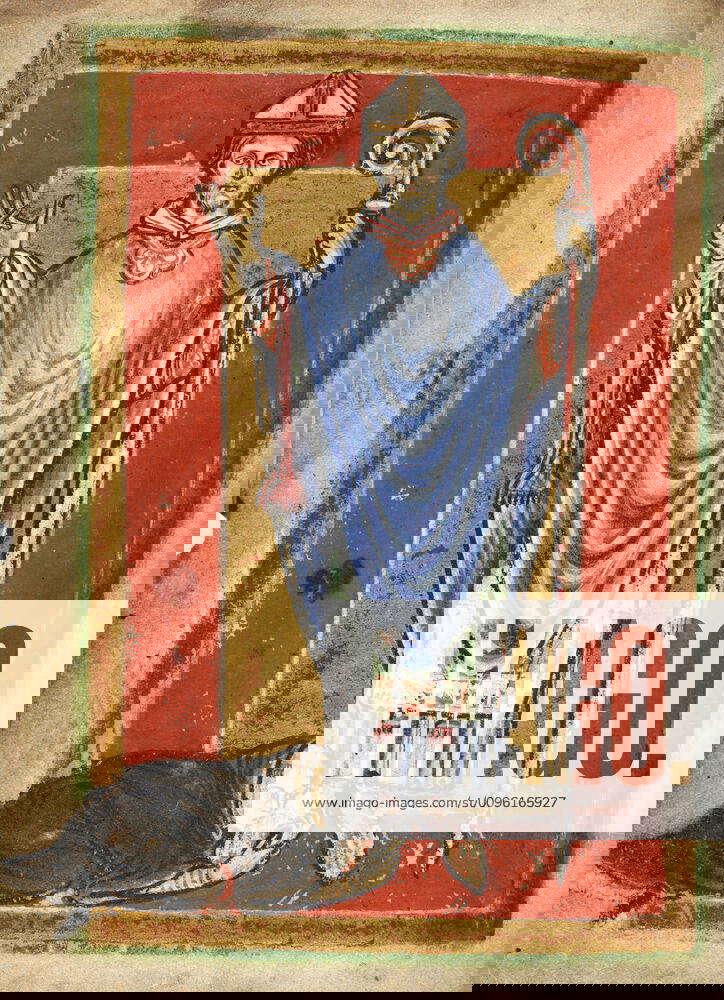 SAINT CUTHBERT Un moine benedictin embrasse les piesd de St Cuthbert