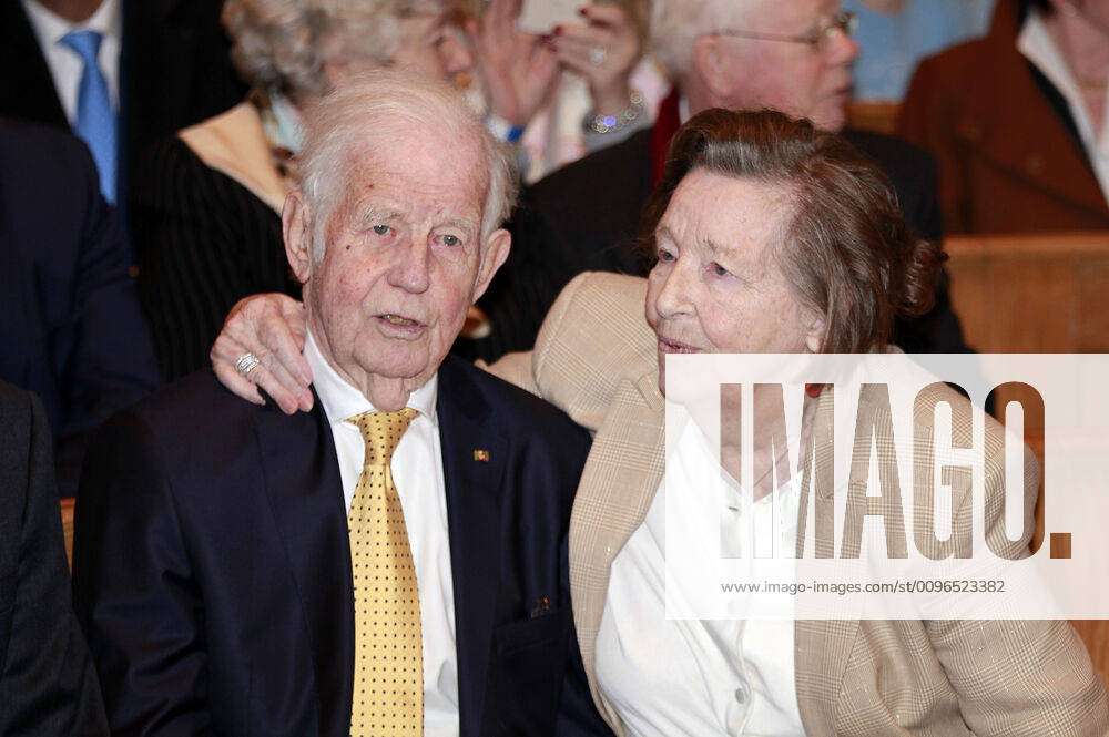 Kurt Biedenkopf with his wife Ingrid Biedenkopf at the commemorative ...