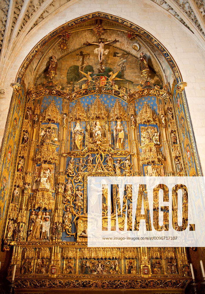 Golden Altar Golden Altar in The Cathedral In Burgos, Spain Y