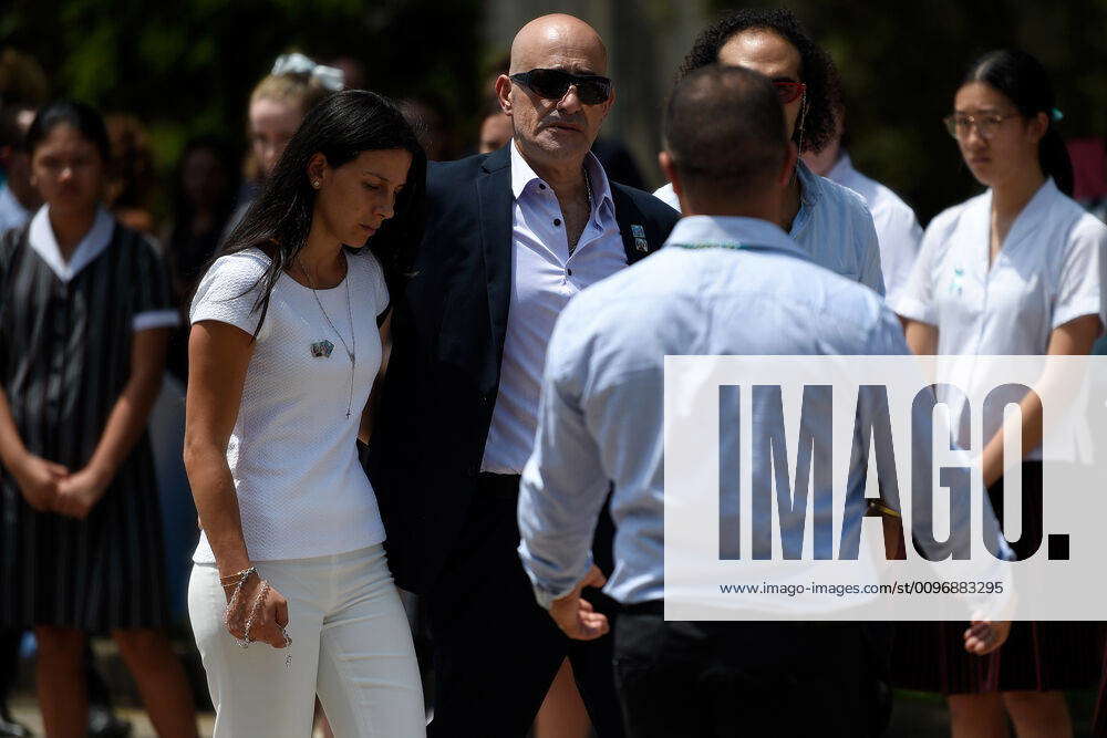 VERONIQUE SAKR FUNERAL, Bob Sakr (centre) is seen wth Leila Geagea ...