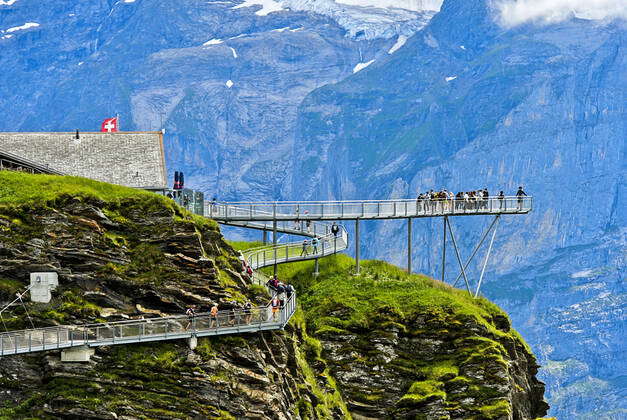 Mountain trail and platform First Cliff Walk presented by Tissot